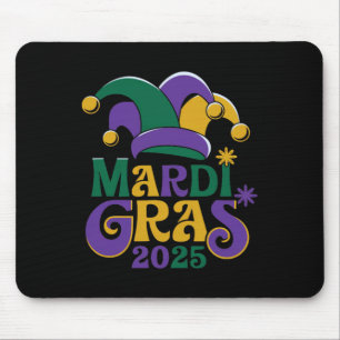 Cute Mardi Gras Mask Fun 2025 Mouse Pad
