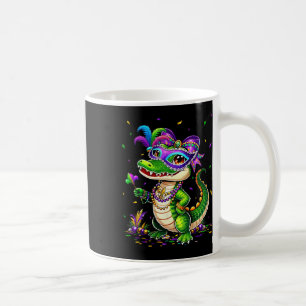 Cute Mardigator Mardi Gras Alligator Costume Girl Coffee Mug