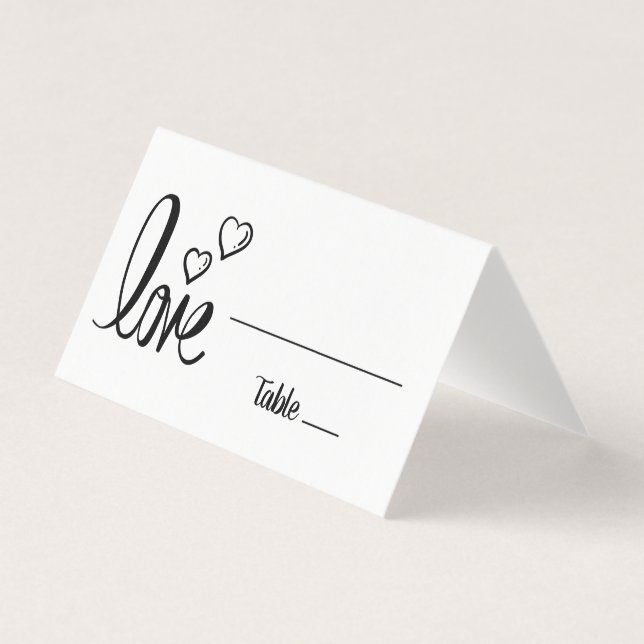 Cute Mariage Amour Coeur Noir Blanc Fête des marié (Front)
