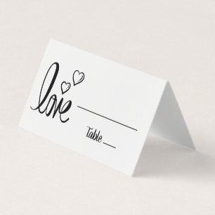Cute Mariage Amour Coeur Noir Blanc Fête des marié