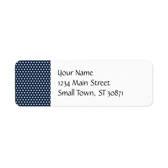 Cute Marine Bleu Blanc Minuscule Cadeaux Pois (Devant)