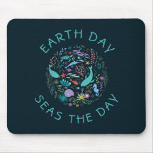 Cute Marine Sea Life Pun "Seas the Day" Earth Day