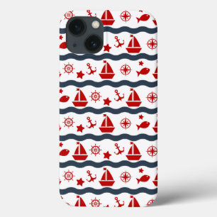 Cute Maritime Pattern iPhone 13 Case