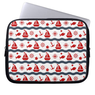 Cute Maritime Pattern Laptop Sleeve