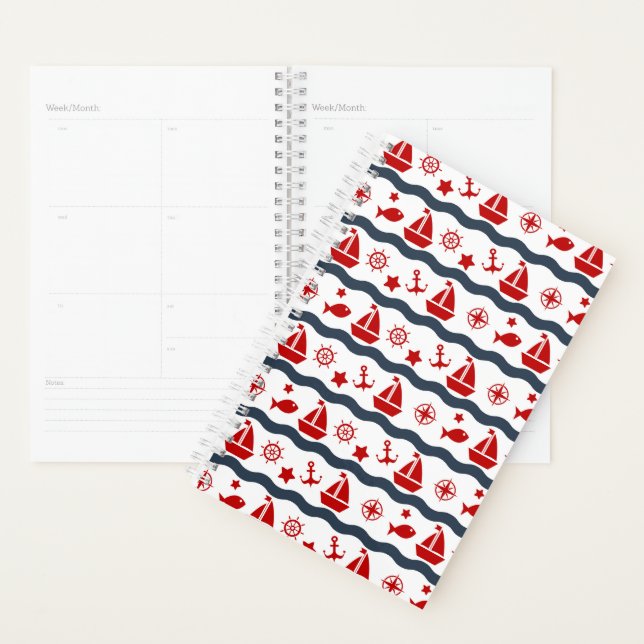 Cute Maritime Pattern Planner (Display)