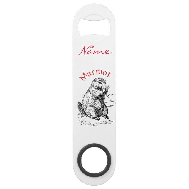 Cute Marmot Animal Thunder_Cove Bar Key (Front)