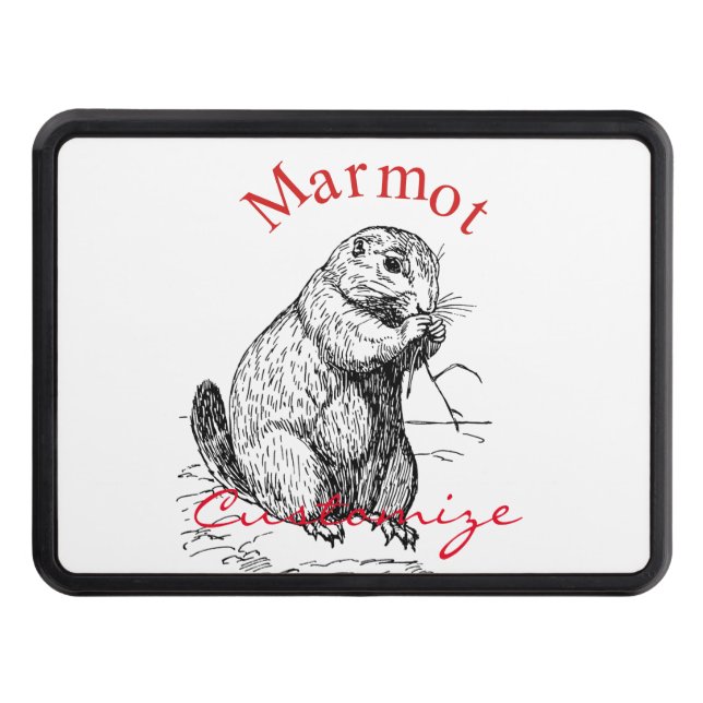 Cute Marmot Animal Thunder_Cove Trailer Hitch Cover (Front)
