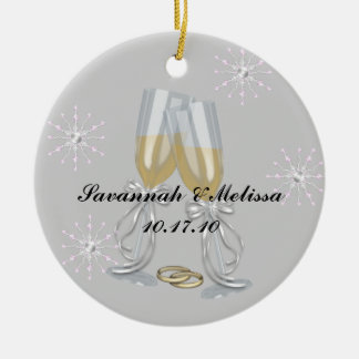 Cute Married; Our First Christmas Ceramic Ornament