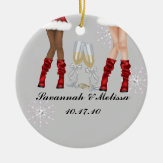 Cute Married; Our First Christmas Ceramic Ornament