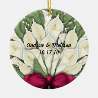 Cute Married Our First Christmas Ceramic Ornament