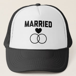 Cute Married Wedding Gift Trucker Hat