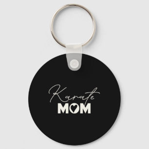 Cute Martial Arts Mother's Day Karate Mom Keychain