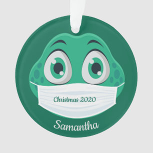 Cute Masked Frog Design Acrylic Ornament