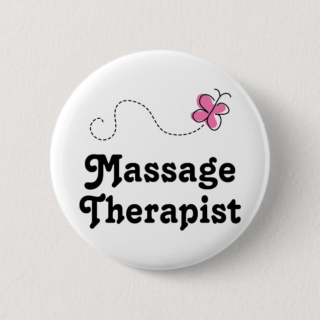 Cute Massage Therapist 2 Inch Round Button (Front)
