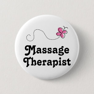 Cute Massage Therapist 2 Inch Round Button