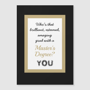 CUTE Master's Degree Magnetic Card
