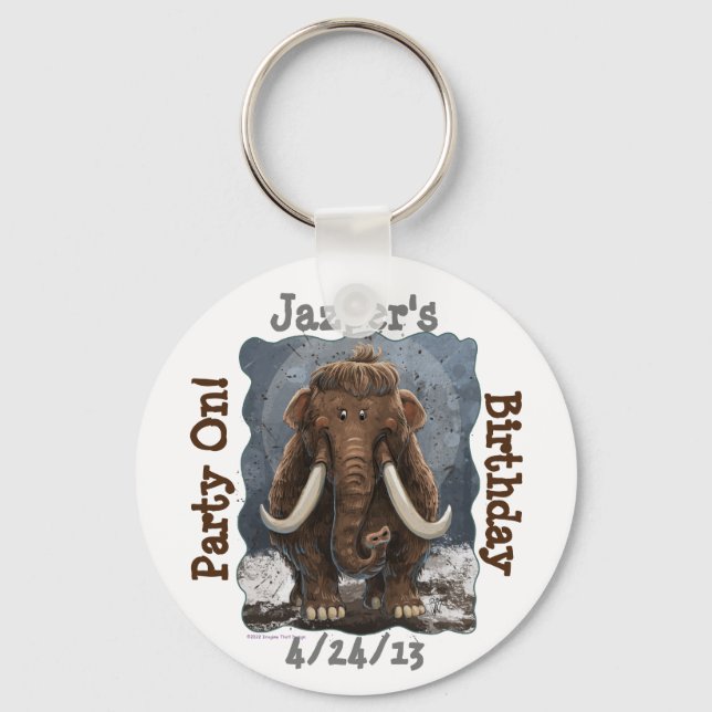 Cute Mastodon Keychain (Front)