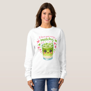Cute Matcha Lover Cozy Sweatshirt