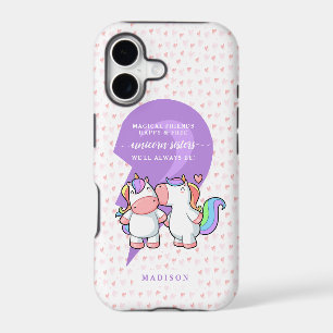 Cute Matching Best Friends Unicorn Quote Monogram
