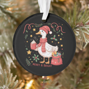 Cute Matching Christmas Goose Funny Family Ducks  Ornament