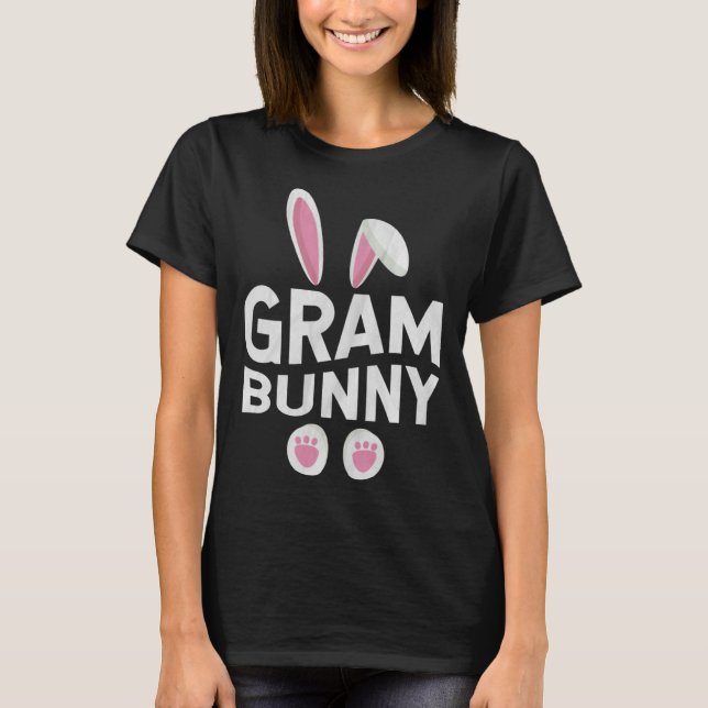 Cute Matching Family Easter Day  Gram Bunny T-Shirt (Front)