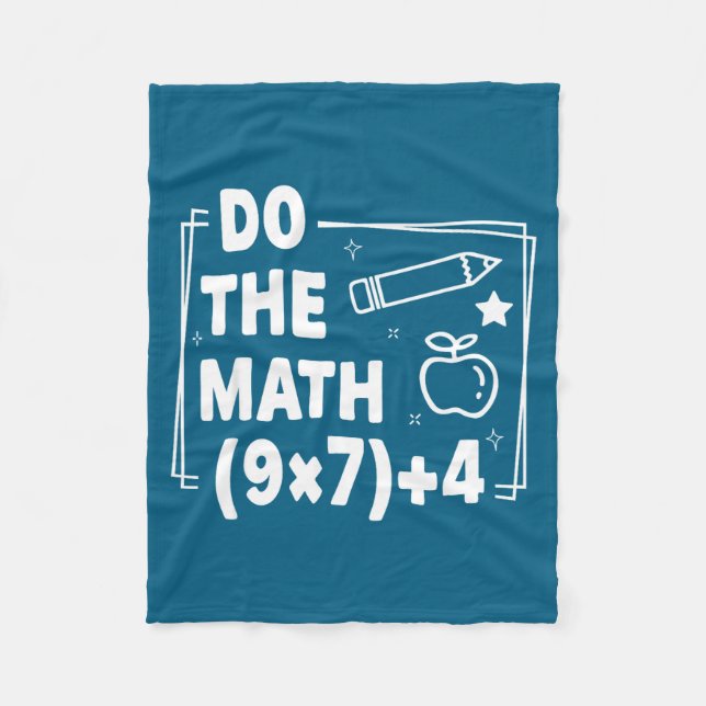 Cute Math 67 Meme Pemdas Elementary Fleece Blanket (Front)