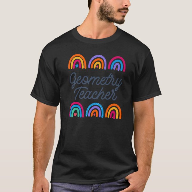Cute Math Coach Teacher Mathematical Geometry Teac T-Shirt (Front)