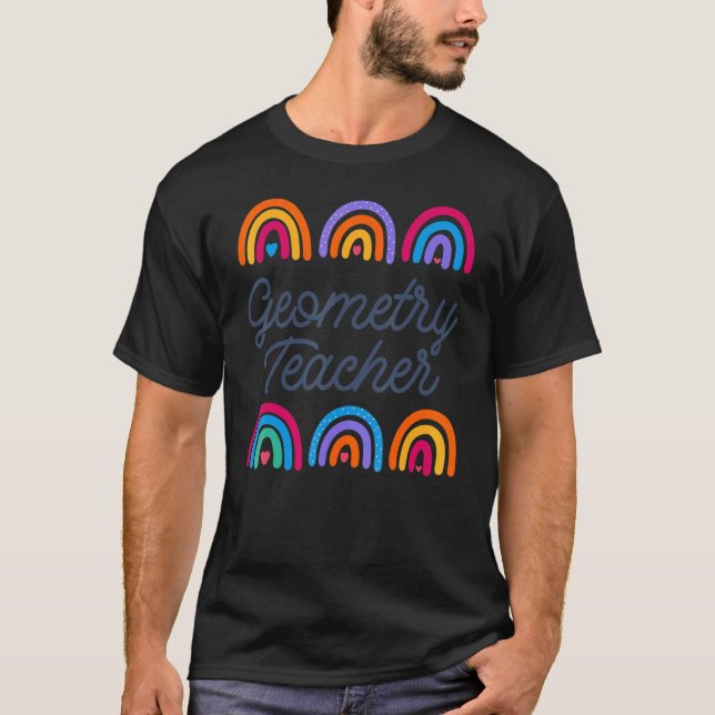 Cute Math Coach Teacher Mathematical Geometry Teac T-Shirt (Front)