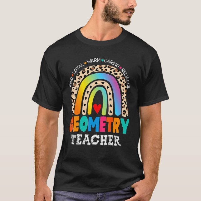 Cute Math Coach Teacher Mathematical Geometry Teac T-Shirt (Front)