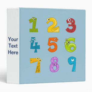 Cute math numbers binder