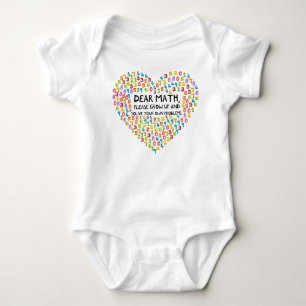 Cute Math Student Baby Bodysuit