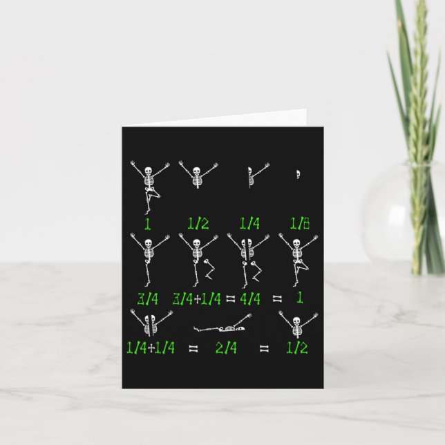 Cute Math Teacher Equation Skeleton Math Students  Card (Front)