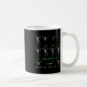 Cute Math Teacher Equation Skeleton Math Students  Coffee Mug