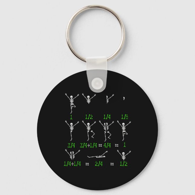 Cute Math Teacher Equation Skeleton Math Students  Keychain (Front)