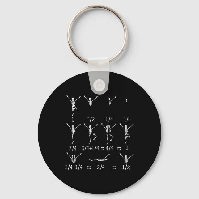 Cute Math Teacher Equation Skeleton Math Students  Keychain (Front)