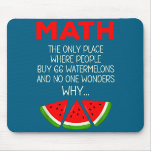 Cute Math Watermelon Calculation Joke Teacher Mouse Pad