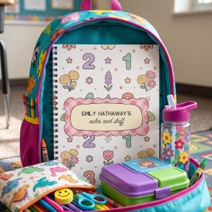 Cute Mathematics Numbers School Notebook Pattern