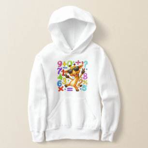 Cute Maths Fox Numbers Hoodie for Kids