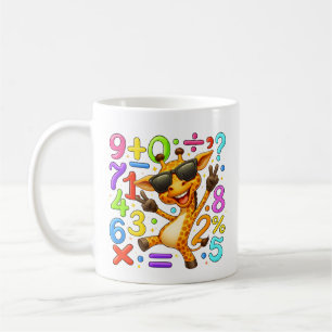 Cute Maths Giraffe Numbers Mug for Kids