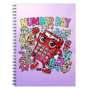 Cute Maths Number Day Notebook for Primary School