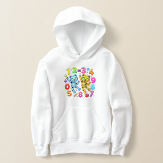 Cute Maths Numbers Pattern Cartoon Hoodie Kids UK!