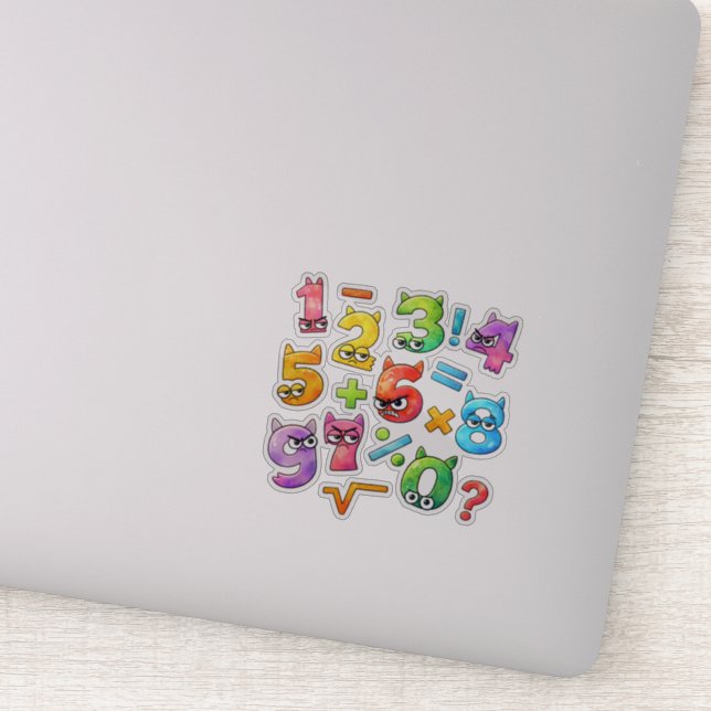 Cute Maths Numbers Sticker for Kids Learning UK (Détail)
