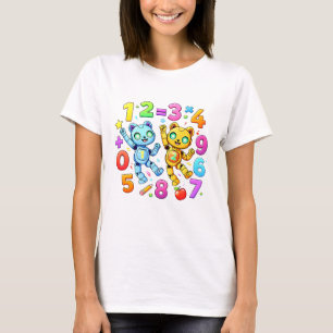 Cute Maths Robots Number Day T Shirt