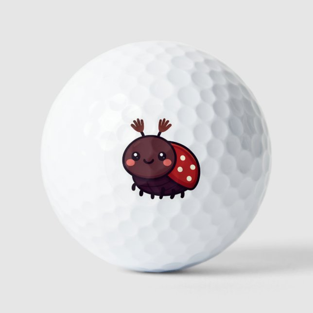 Cute May Beetle – Kawaii Forest Charm Golf Balls (Front)