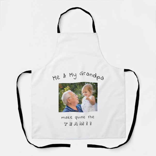 Cute Me & My Grandpa Photo Apron (Front)