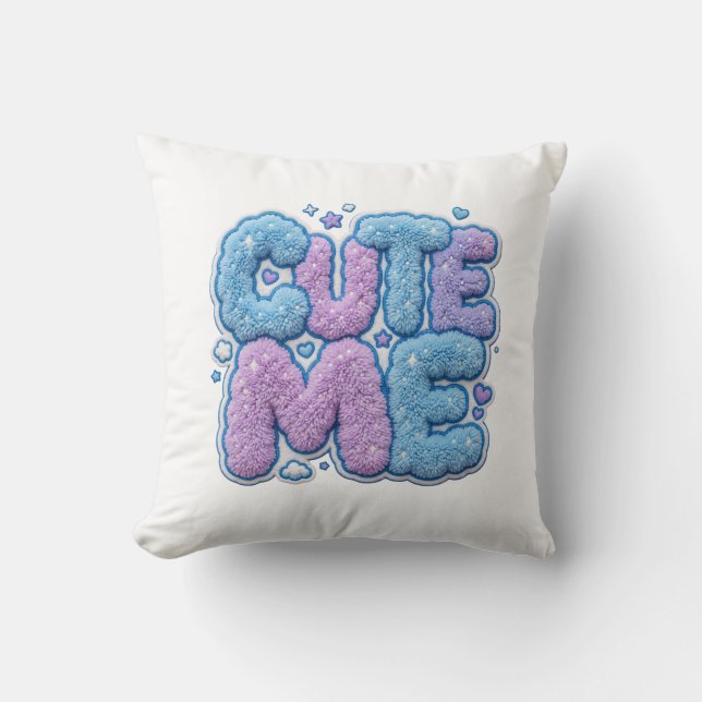 Cute me throw pillow (Front)