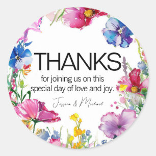 Cute 🌻💗🌹 Meadow Blooms Collection Classic Round Sticker