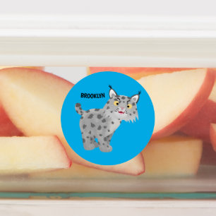 Cute mean bobcat lynx cartoon