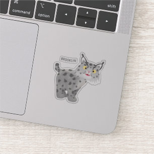 Cute mean bobcat lynx cartoon