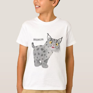 Cute mean bobcat lynx cartoon T-Shirt